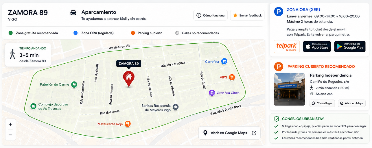 Guía de aparcamiento de Zamora 89 con zona gratuita, zona ORA y parking cubierto